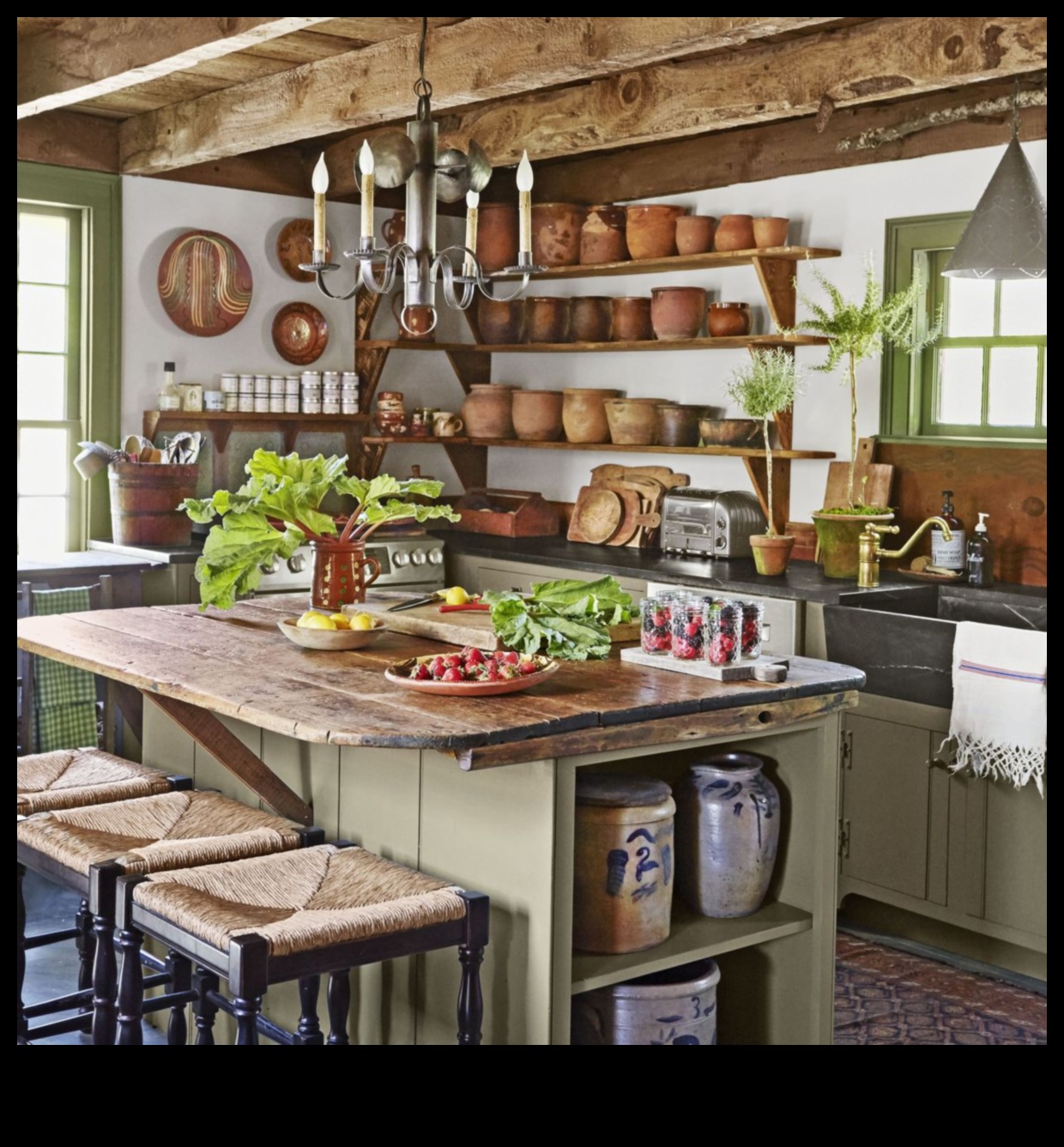 Ρουστίκ διακόσμηση κουζίνας για μια γοητευτική ατμόσφαιρα