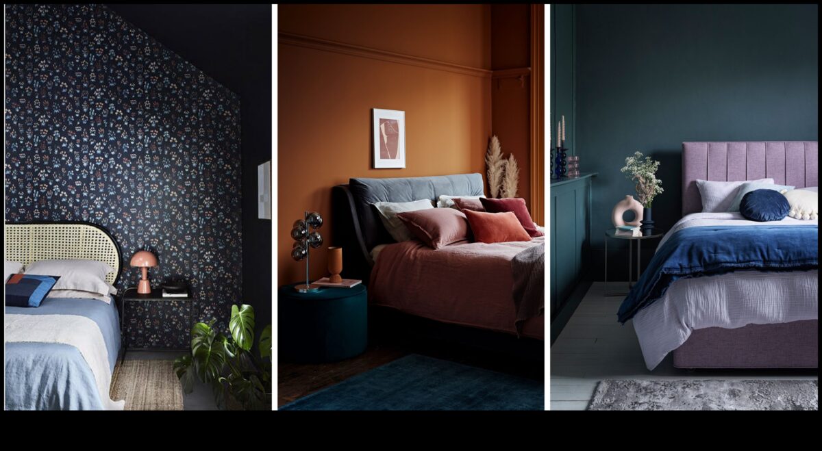 Σκοτεινές και δραματικές ιδέες διακόσμησης κρεβατοκάμαρας