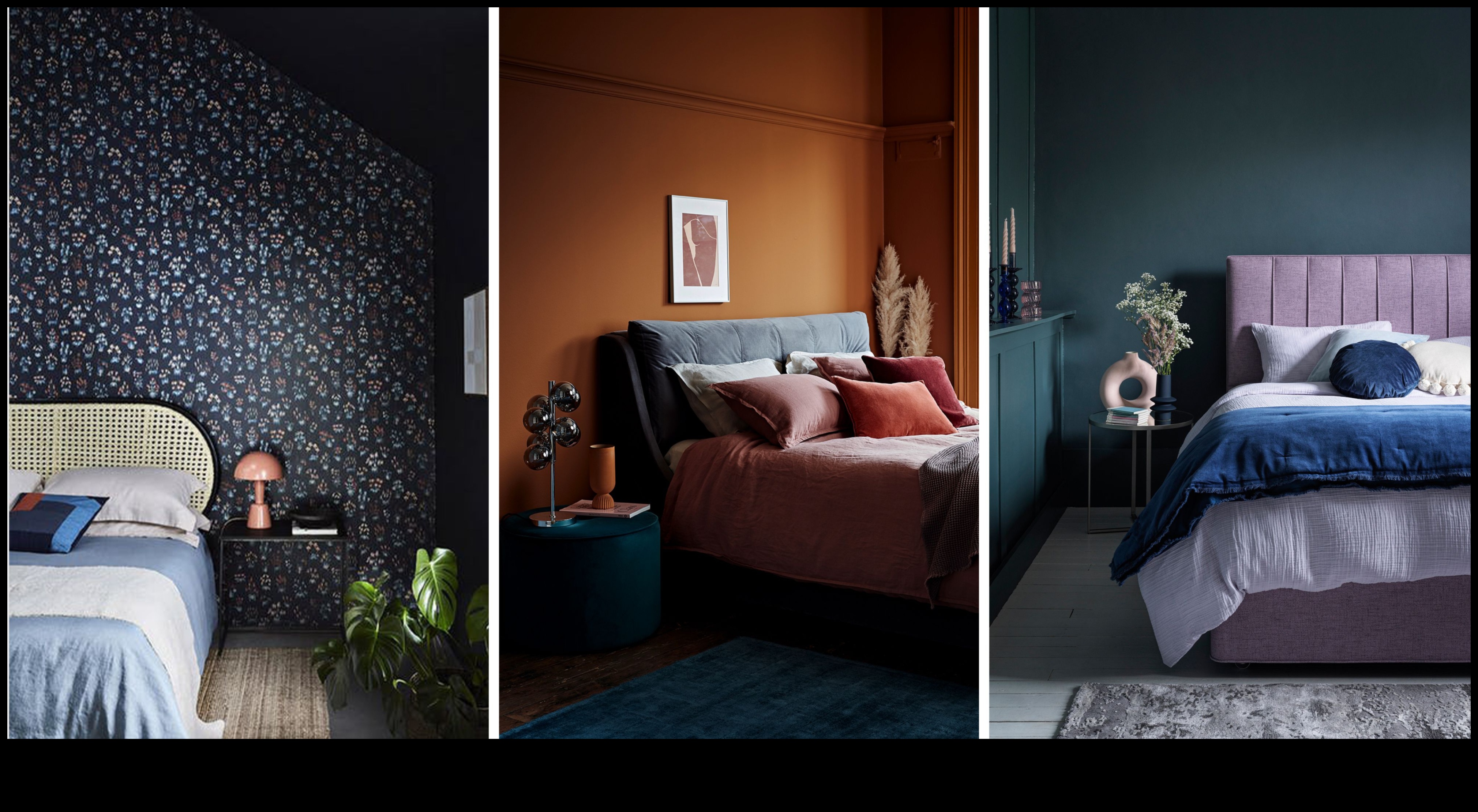 Σκοτεινές και δραματικές ιδέες διακόσμησης κρεβατοκάμαρας